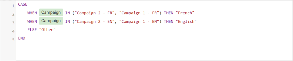 How to use CASE statements in Google Data Studio